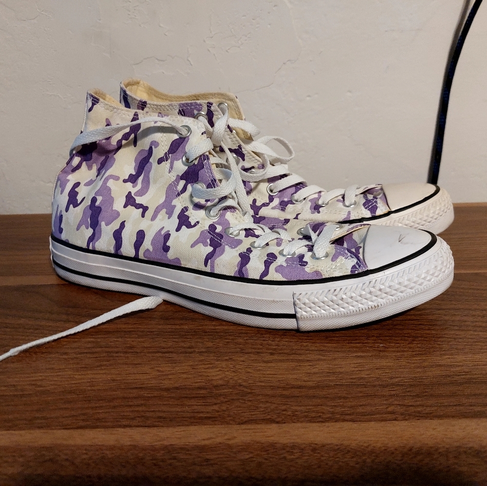 Converse Chuck Taylor All Star Purple Camo Hi Top Sneakers